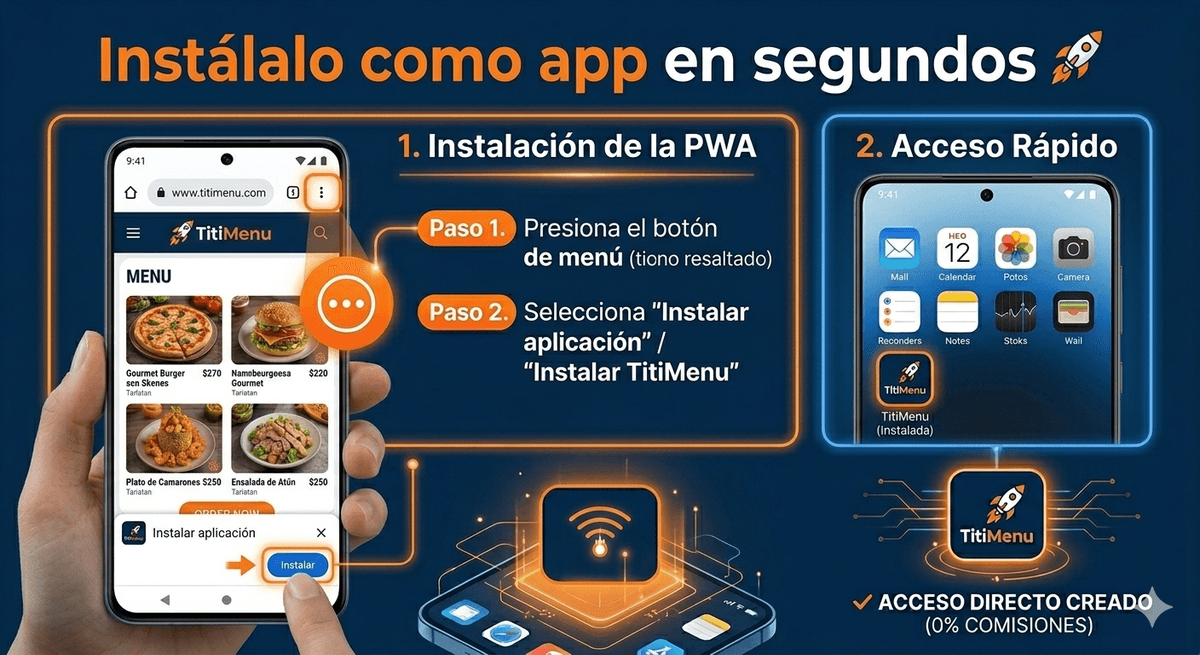TitiMenu PWA Android: Cómo instalar la app en Google Chrome