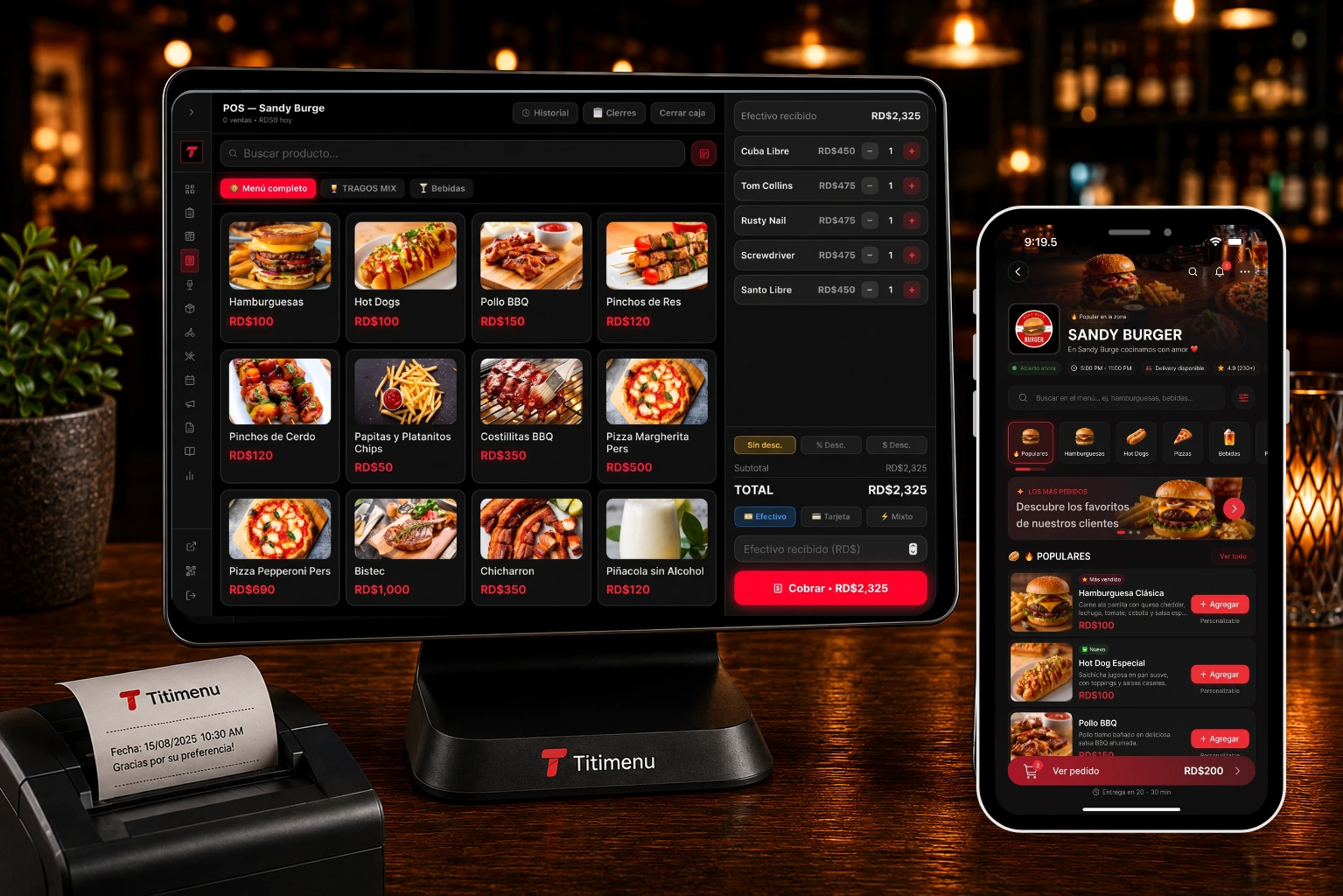 Sistema operativo integral para restaurantes TitiMenu